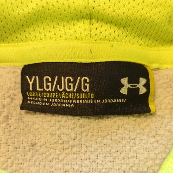 Under Armour Gray and Lime Green Sweatshirt Hoodie - Picture 2 of 7